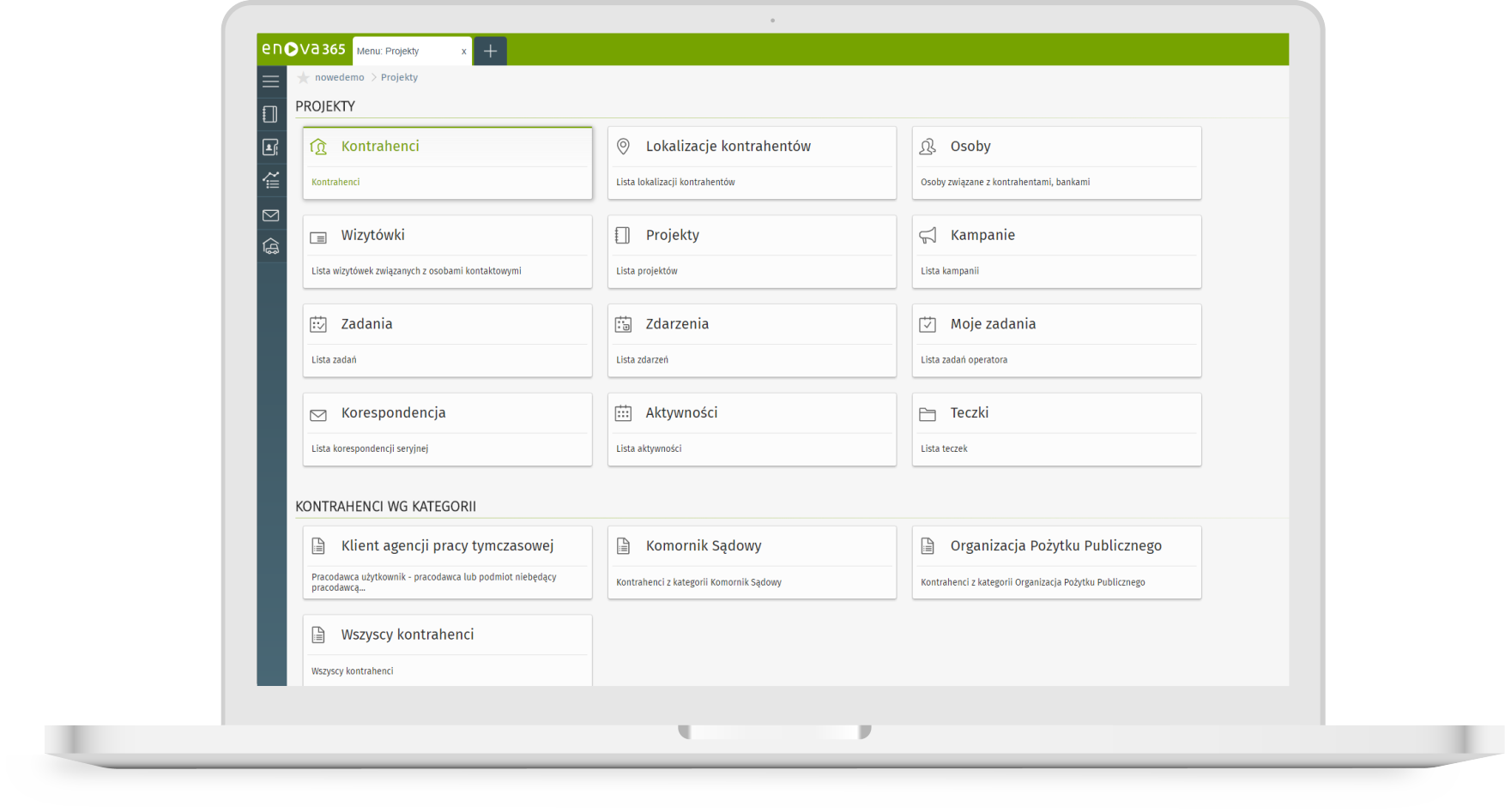 Zarządzanie projektami w enova365
